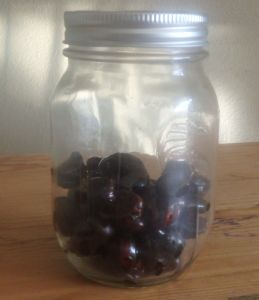 cough drops in a Mason jar. Trying to make them look pretty doesn't change the taste, FYI.